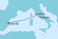 Visitando Valencia, Livorno, Pisa y Florencia (Italia), Civitavecchia (Roma)