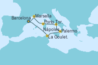 Visitando Barcelona, La Goulette (Tunez), Palermo (Italia), Nápoles (Italia), Porto Torres (Italia), Marsella (Francia), Barcelona