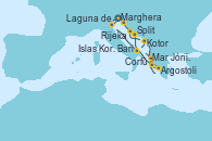 Visitando Marghera (Venecia/Italia)Laguna de Venecia - Experiencia a bordo, Bari (Italia), Kotor (Montenegro), Argostoli (Grecia), Mar Jónico - Experiencia a bordo, Mar Jónico - Experiencia a bordo, Corfú (Grecia), Split (Croacia), Islas Kornati (Croacia), Rijeka (Croacia), Marghera (Venecia/Italia)