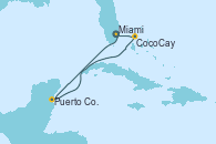 Visitando Miami (Florida/EEUU), Puerto Costa Maya (México), CocoCay (Bahamas), Miami (Florida/EEUU)