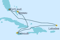 Visitando Fort Lauderdale (Florida/EEUU), Nassau (Bahamas), Falmouth (Jamaica), Labadee (Haiti), Fort Lauderdale (Florida/EEUU)