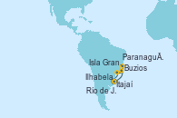 Visitando Itajaí (Brasil), Ilhabela (Brasil), Río de Janeiro (Brasil), Buzios (Brasil), Isla Grande (Brasil), Paranaguá (Brasil), Itajaí (Brasil)