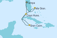 Visitando Tampa (Florida), Isla Gran Bahama (Florida/EEUU), Cayo Hueso (Key West/Florida), Gran Caimán (Islas Caimán), Tampa (Florida)