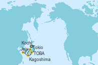 Visitando Tokio (Japón), TOBA, Kochi (Japón), Jeju (Corea del Sur), Kagoshima (Japón), Tokio (Japón)