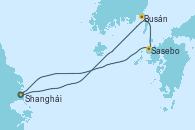 Visitando Shanghái (China), Busán (Corea del Sur), Sasebo (Japón), Shanghái (China)