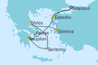 Visitando Estambul (Turquía), Esmirna (Turquía), Volos (Grecia), Santorini (Grecia), Nauplion (Grecia), Atenas (Grecia), Estrecho de Dardanelos - Experiencia a bordo, Estambul (Turquía)