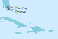 Visitando Fort Lauderdale (Florida/EEUU), Nassau (Bahamas), CocoCay (Bahamas), Fort Lauderdale (Florida/EEUU)