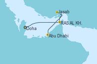 Visitando Doha (Catar), RAS AL KHAIMAH, Jasab (Omán), Abu Dhabi (Emiratos Árabes Unidos)