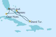 Visitando Fort Lauderdale (Florida/EEUU), Grand Turks(Turks & Caicos), Nassau (Bahamas), Cayo Hueso (Key West/Florida), Fort Lauderdale (Florida/EEUU)