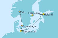Visitando Oslo (Noruega), Copenhague (Dinamarca), Warnemunde (Alemania), Helsinki (Finlandia), Estocolmo (Suecia)