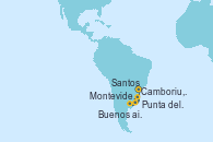 Visitando Camboriu, Brazil, Punta del Este (Uruguay), Montevideo (Uruguay), Buenos aires, Santos (Brasil), Camboriu, Brazil