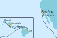 Visitando Los Ángeles (California), Honolulu (Hawái), Maui (Hawai), Kauai (Hawai), Hilo (Hawai), Ensenada (México), Los Ángeles (California)