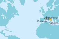 Visitando Barcelona, Nápoles (Italia), Civitavecchia (Roma)