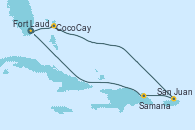 Visitando Fort Lauderdale (Florida/EEUU), CocoCay (Bahamas), San Juan (Puerto Rico), Samana (República Dominicana), Fort Lauderdale (Florida/EEUU)
