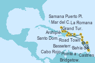 Visitando Pointe a Pitre (Guadalupe)Bahía de Guadalupe - Experiencia a bordo, Bahía de Guadalupe - Experiencia a bordo, Basseterre (Antillas), Road Town (Isla Tórtola/Islas Vírgenes), La Romana (República Dominicana), Santo Domingo (República Dominicana), Cabo Rojo, Grand Turks(Turks & Caicos), Archipiélago de las Islas Turcas y Caicos -Experie, Puerto Plata, Republica Dominicana, Samana (República Dominicana), La Romana (República Dominicana), Mar del Caribe - Experiencia a bordo, Castries (Santa Lucía/Caribe), Bridgetown (Barbados), Pointe a Pitre (Guadalupe)