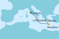 Visitando Civitavecchia (Roma), Messina (Sicilia), Heraklion (Creta), Atenas (Grecia)