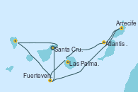 Visitando Santa Cruz de Tenerife (España), Santa Cruz de Tenerife (España), Santa Cruz de la Palma (España), Fuerteventura (Canarias/España), Arrecife (Lanzarote/España), Atlantis crest Oeste - Experiencia a bordo, Las Palmas de Gran Canaria (España), Fuerteventura (Canarias/España), Santa Cruz de Tenerife (España)