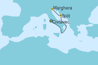 Visitando Civitavecchia (Roma), Split (Croacia), Marghera (Venecia/Italia)
