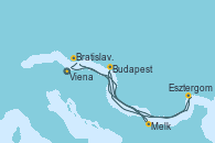 Visitando Viena (Austria), Viena (Austria), Melk (Austria), Budapest (Hungría), Budapest (Hungría), Esztergom (Hungría), Bratislava (Eslovaquia), Viena (Austria)