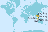 Visitando Hong Kong (China), Subic Bay -  Philippines, Boracay (Filipinas), Puerto Princesa Palawan (Filipinas), Bali (Indonesia)