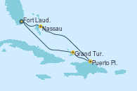 Visitando Fort Lauderdale (Florida/EEUU), Nassau (Bahamas), Puerto Plata, Republica Dominicana, Grand Turks(Turks & Caicos), Fort Lauderdale (Florida/EEUU)