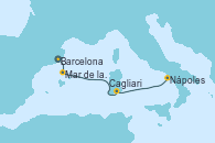 Visitando BarcelonaMar de las Baleares - Experiencia a bordo, Mar de las Baleares - Experiencia a bordo, Cagliari (Cerdeña), Nápoles (Italia)