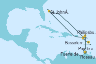 Visitando Pointe a Pitre (Guadalupe), Roseau (Dominica), Philipsburg (St. Maarten), St. John´s (Antigua y Barbuda), Basseterre (Antillas), Fuerte de France (Martinica), Pointe a Pitre (Guadalupe)