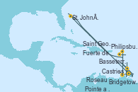 Visitando Bridgetown (Barbados), Castries (Santa Lucía/Caribe), Saint George (Grenada), Fuerte de France (Martinica), Pointe a Pitre (Guadalupe), Roseau (Dominica), Philipsburg (St. Maarten), Basseterre (Antillas), St. John´s (Antigua y Barbuda), Fuerte de France (Martinica), Pointe a Pitre (Guadalupe), Castries (Santa Lucía/Caribe), Bridgetown (Barbados) Visitando Bridgetown (Barbados), Castries (Santa Lucía/Caribe), Saint George (Grenada), Fuerte de France (Martinica), Pointe a Pitre (Guadalupe), Roseau (Dominica), Philipsburg (St. Maarten), Basseterre (Antillas), St. John´s (Antigua y Barbuda), Fuerte de France (Martinica), Pointe a Pitre (Guadalupe), Castries (Santa Lucía/Caribe), Bridgetown (Barbados)