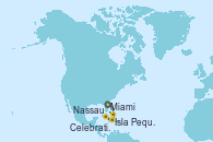Visitando Miami (Florida/EEUU), Isla Pequeña (San Salvador/Bahamas), Nassau (Bahamas), Celebration Key, The Bahamas, Miami (Florida/EEUU)