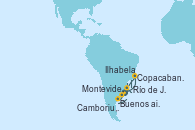 Visitando Río de Janeiro (Brasil)Copacabana (Brasil), Ilhabela (Brasil), Buenos aires, Montevideo (Uruguay), Camboriu, Brazil, Camboriu, Brazil, Ilhabela (Brasil), Río de Janeiro (Brasil)