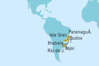 Visitando Itajaí (Brasil), Ilhabela (Brasil), Río de Janeiro (Brasil), Buzios (Brasil), Isla Grande (Brasil), Paranaguá (Brasil), Itajaí (Brasil) Visitando Itajaí (Brasil), Ilhabela (Brasil), Río de Janeiro (Brasil), Buzios (Brasil), Isla Grande (Brasil), Paranaguá (Brasil), Itajaí (Brasil)