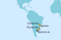 Visitando Buenos aires, Punta del Este (Uruguay), Punta del Este (Uruguay), Santos (Brasil), Camboriu, Brazil, Buenos aires