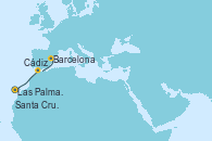 Visitando Las Palmas de Gran Canaria (España), Santa Cruz de Tenerife (España), Cádiz (España), Barcelona