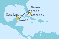 Visitando Puerto Cañaveral (Florida), Ocean Cay MSC Marine Reserve (Bahamas), Nassau (Bahamas), Cozumel (México), Costa Maya (México), Puerto Cañaveral (Florida)