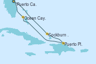 Visitando Puerto Cañaveral (Florida), Cockburn Town (Islas turcas y Caicos), Puerto Plata, Republica Dominicana, Ocean Cay MSC Marine Reserve (Bahamas), Puerto Cañaveral (Florida)