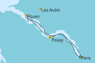 Visitando Paris (Francia), Paris (Francia), Poissy (Francia), Rouen (Francia), Rouen (Francia), Les Andelys (Francia), Paris (Francia)