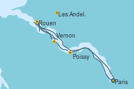 Visitando Paris (Francia), Paris (Francia), Poissy (Francia), Vernon (Francia), Vernon (Francia), Rouen (Francia), Rouen (Francia), Rouen (Francia), Les Andelys (Francia), Paris (Francia)