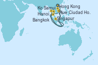 Visitando Hong Kong (China), Hanoi (Vietnam), Hanoi (Vietnam), Hue (Vietnam), Ciudad Ho Chi Minh (Vietnam), Bangkok (Tailandia), Bangkok (Tailandia), Ko Samui (Tailandia), Singapur