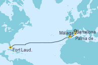 Visitando Barcelona, Palma de Mallorca (España), Málaga, Málaga, Fort Lauderdale (Florida/EEUU)