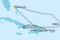 Visitando La Romana (República Dominicana), Samana (República Dominicana), Celebration Key, The Bahamas, OBAN (HALFMOON BAY), Amber Cove (República Dominicana), La Romana (República Dominicana)