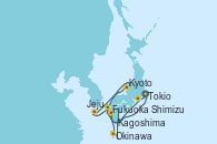 Visitando Tokio (Japón), Kyoto (Japón), Jeju (Corea del Sur), Fukuoka (Japón), Okinawa (Japón), Okinawa (Japón), Kagoshima (Japón), Shimizu (Japón), Tokio (Japón)