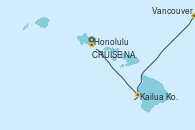 Visitando Honolulu (Hawái), CRUISE NAPALI COAST, AT SEA, Kailua Kona (Hawai/EEUU), Vancouver (Canadá)