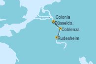 Visitando Düsseldorf (Alemania), Coblenza (Alemania), Rudesheim (Alemania), Colonia (Alemania), Düsseldorf (Alemania)