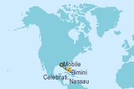 Visitando Mobile (Alabama), Bimini (Bahamas), Celebration Key, The Bahamas, Nassau (Bahamas), Mobile (Alabama)