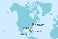 Visitando Baltimore (Maryland), Celebration Key, The Bahamas, Isla Pequeña (San Salvador/Bahamas), Bimini (Bahamas), Baltimore (Maryland)