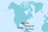 Visitando Mobile (Alabama), Celebration Key, The Bahamas, Nassau (Bahamas), Isla Pequeña (San Salvador/Bahamas), Mobile (Alabama)