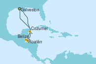 Visitando Galveston (Texas), Roatán (Honduras), Belize (Caribe), Cozumel (México), Galveston (Texas) Visitando Galveston (Texas), Roatán (Honduras), Belize (Caribe), Cozumel (México), Galveston (Texas)
