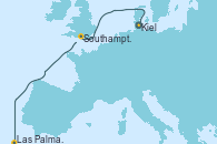 Visitando Kiel (Alemania), Southampton (Inglaterra) y Las Palmas de Gran Canaria (España)