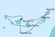 Visitando Santa Cruz de Tenerife (España), Santa Cruz de Tenerife (España), Fuerteventura (Canarias/España), Arrecife (Lanzarote/España), Atlantis crest Oeste - Experiencia a bordo, Las Palmas de Gran Canaria (España), Santa Cruz de la Palma (España), Santa Cruz de Tenerife (España)