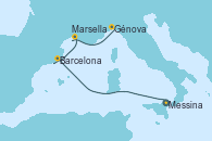 Visitando Messina (Sicilia), Barcelona, Marsella (Francia), Génova (Italia) Visitando Messina (Sicilia), Barcelona, Marsella (Francia), Génova (Italia)
